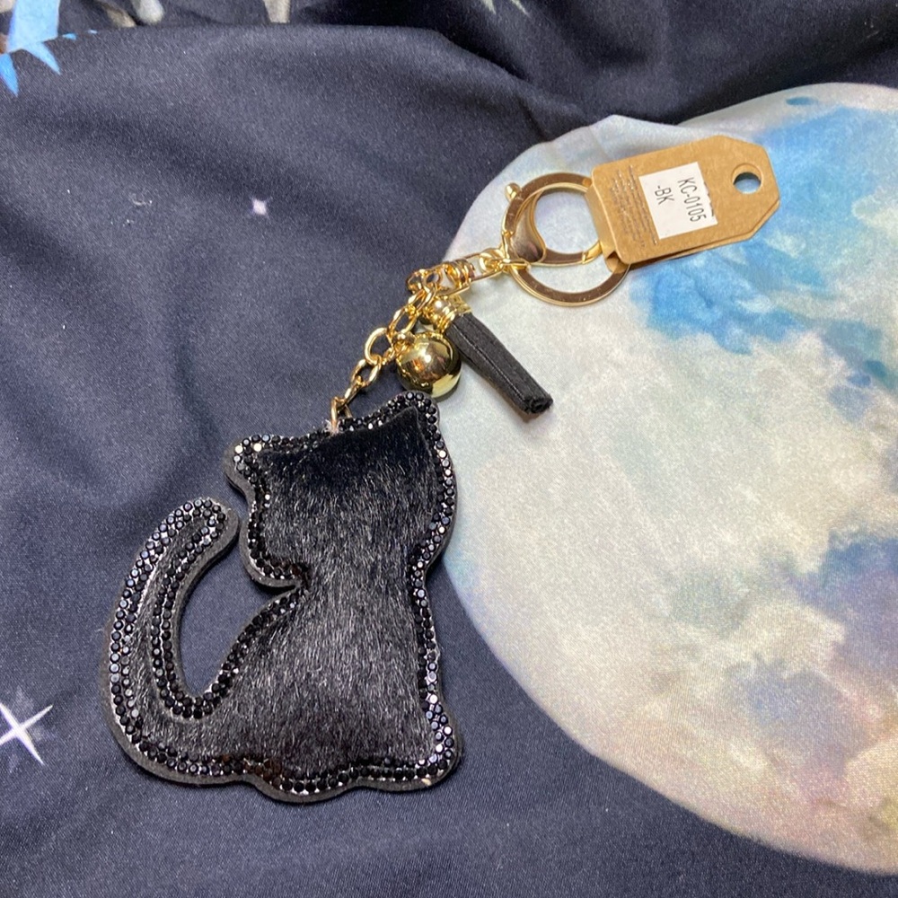 Black cat key chain